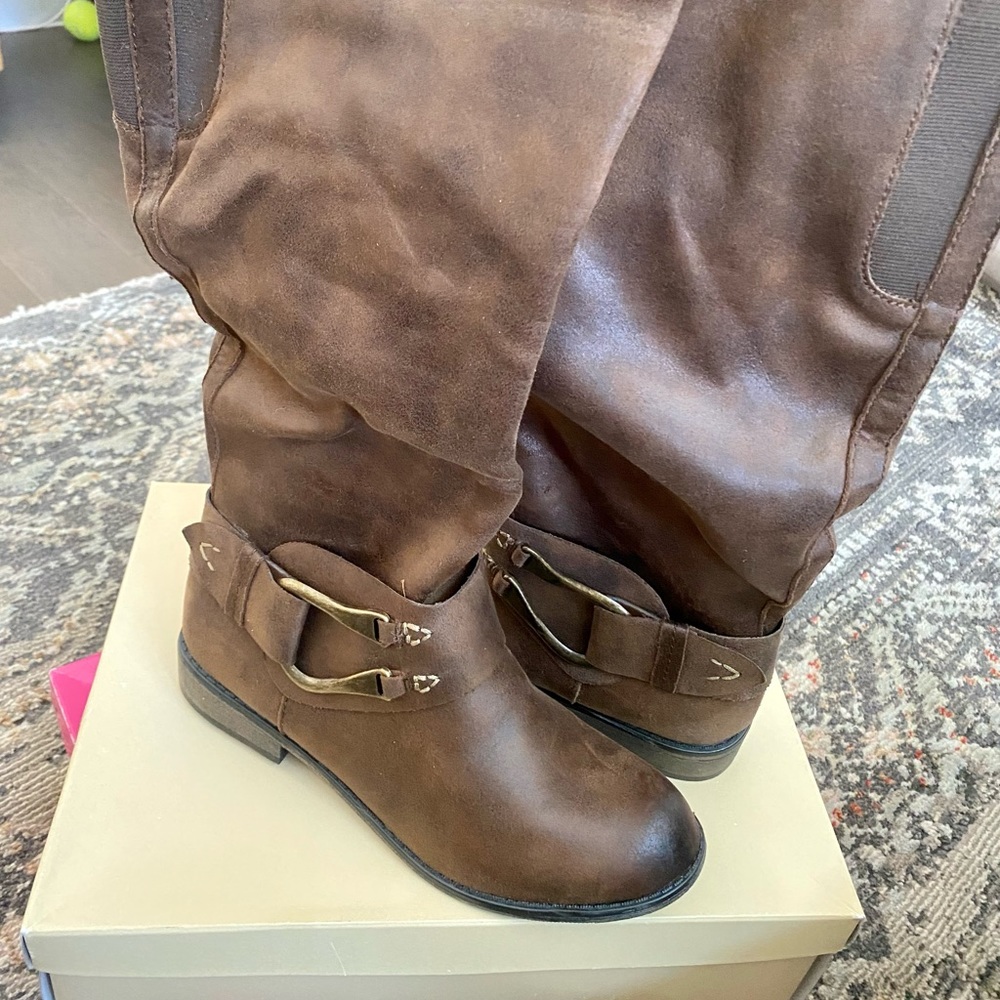 Mossimo Faux Leather Knee Boots